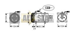 Компресор кондиціонера DAF 1815582 DAF