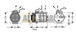 Компресор кондиціонера NRF 32377 NRF