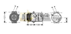 Компресор кондиціонера LUCAS ACP338 LUCAS