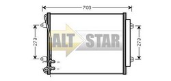 Радіатор кондиціонера AVA VW5226 AVA