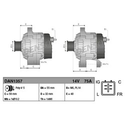 Генератор DENSO 102211-9260 DENSO