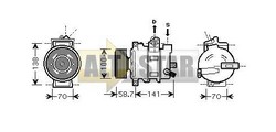 Компресор кондиціонера DENSO DCP02041