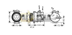 Компресор кондиціонера AVA AUK188 AVA