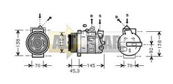 Компресор кондиціонера DENSO DCP17040