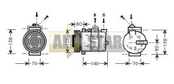 Компресор кондиціонера DENSO DCP24002