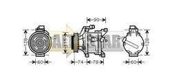 Компресор кондиціонера AVA TOK450 AVA